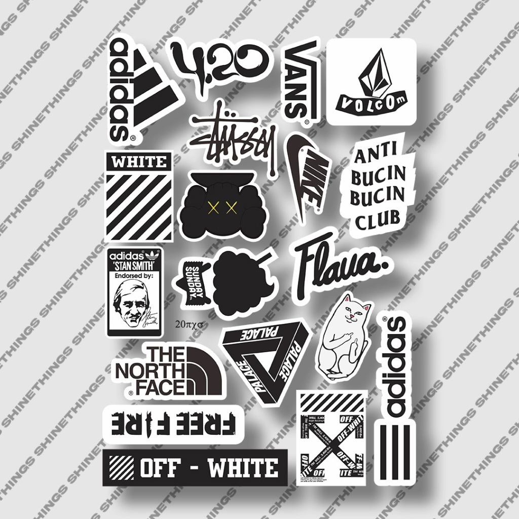 Jual stiker pack BRAND helm tumblr helmet music brand hype STICKER PACK ...