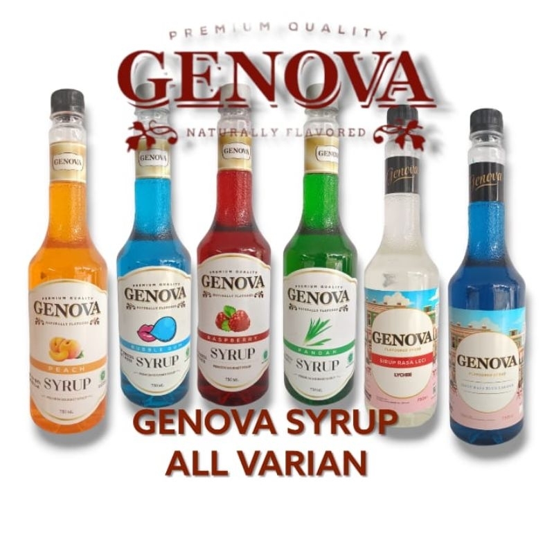 Jual Genova Syrup Semua Rasa 750Ml ,Genova sirup all varian | Shopee ...