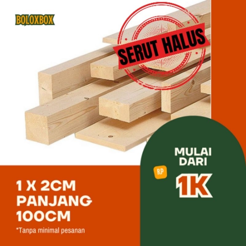 Jual Lis Kayu Murah 1x2cm Panjang 1 Meter | Shopee Indonesia