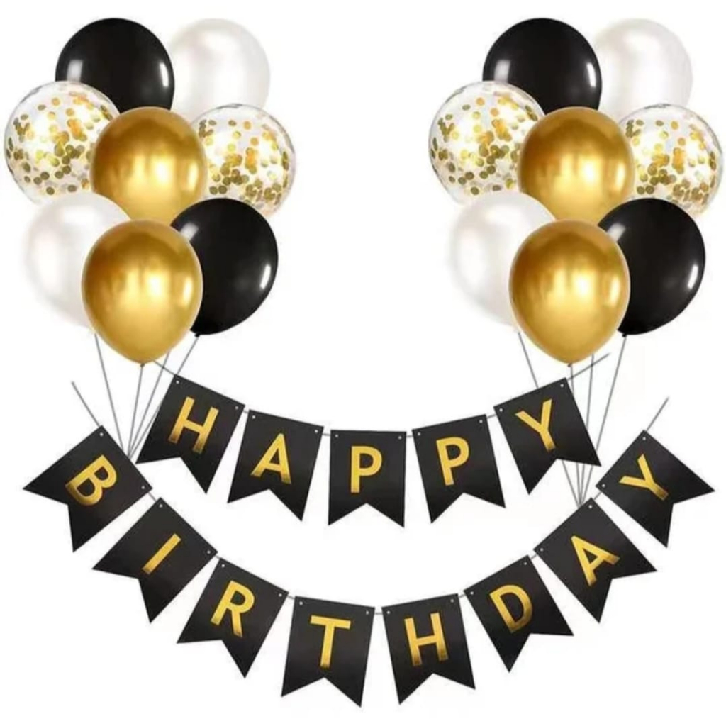 Jual Paket Set Dekorasi Pesta Ulang Tahun Simple Balon Bulat Backdrop ...