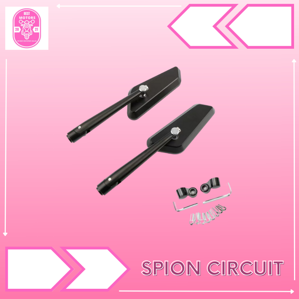 Jual SPION MODEL CIRCUIT BAHAN FULL ALUMUNIUM CNC KACA PUTIH WARNA