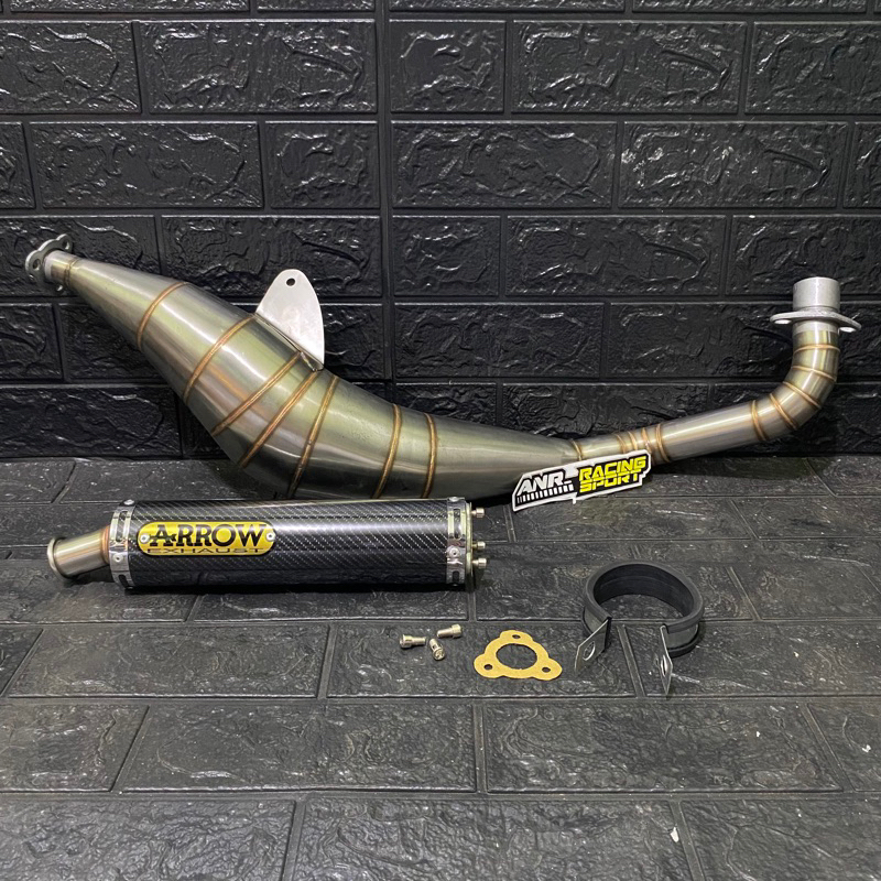 Jual Knalpot Kolong Fiz R 2Tak Stainles Arrow Exhaust Carbon BM Power ...