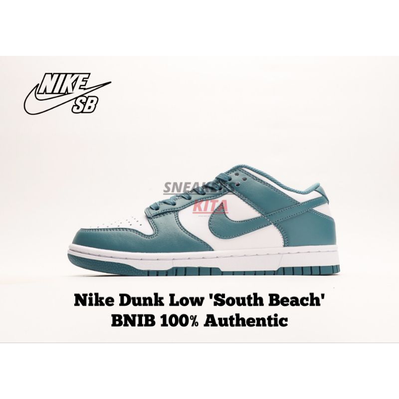 Nike Dunk Low South Beach White Emerald Green outlet FJ0739-100 Women’s Sz 8 NEW.