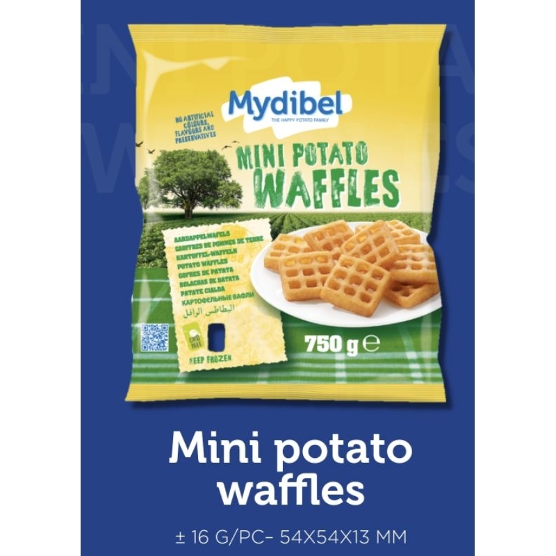 Jual Mydibel Mini Potato waffles / french fries waffles / mydibel