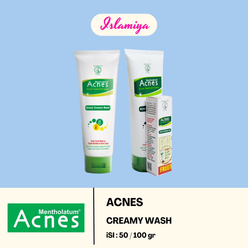 Jual ACNES CREAMY WASH 100 Gr 50 Gr | Shopee Indonesia