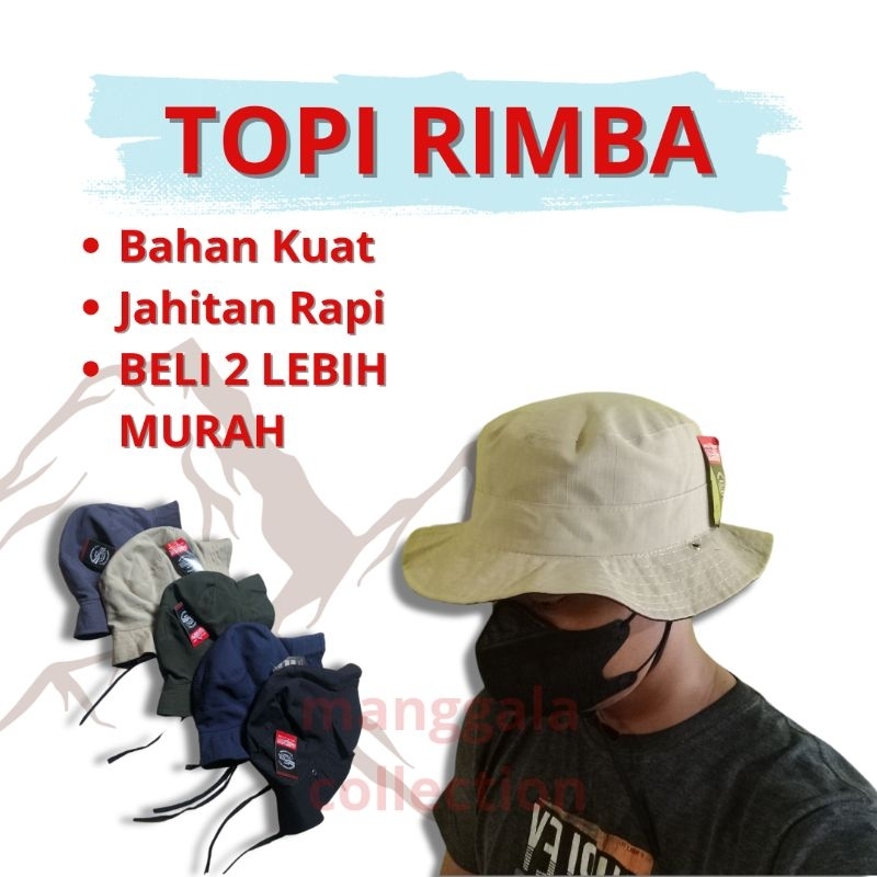 Jual TOPI RIMBA PRIA OUTDOOR HIKING MENDAKI GUNUNG | Shopee Indonesia