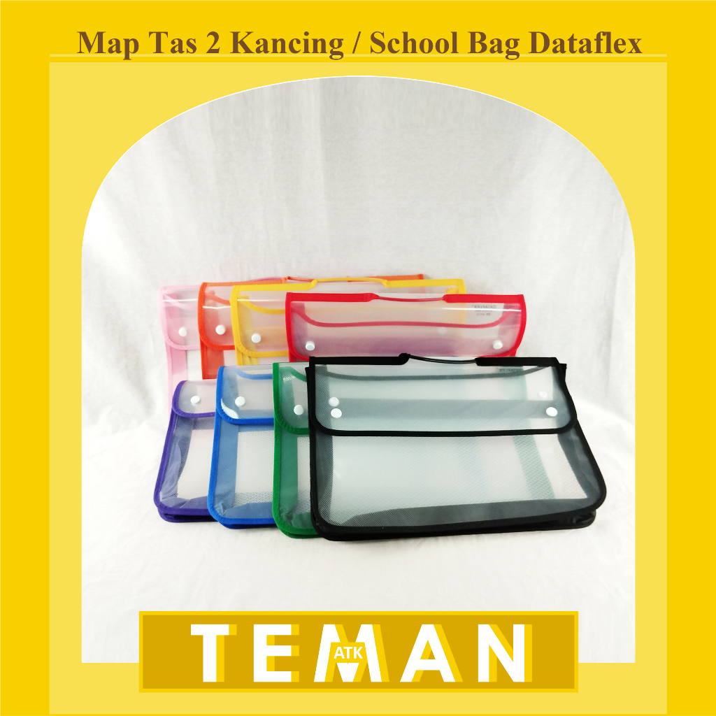 Jual Map Plastik Tas 2 Kancing School Bag Dataflex Folio Df 311