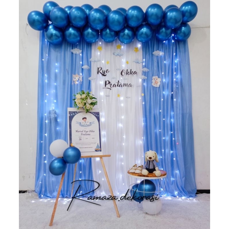 Jual Paket Dekorasi Aqiqah Balon Chrome Syukuran Tasyakuran Khitan