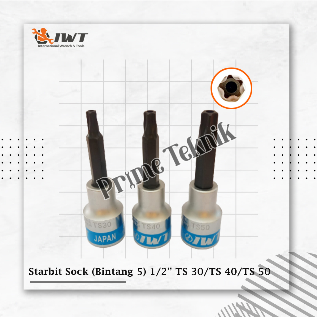 Jual Star Bit Socket Segi 5 Bintang 5 1/2