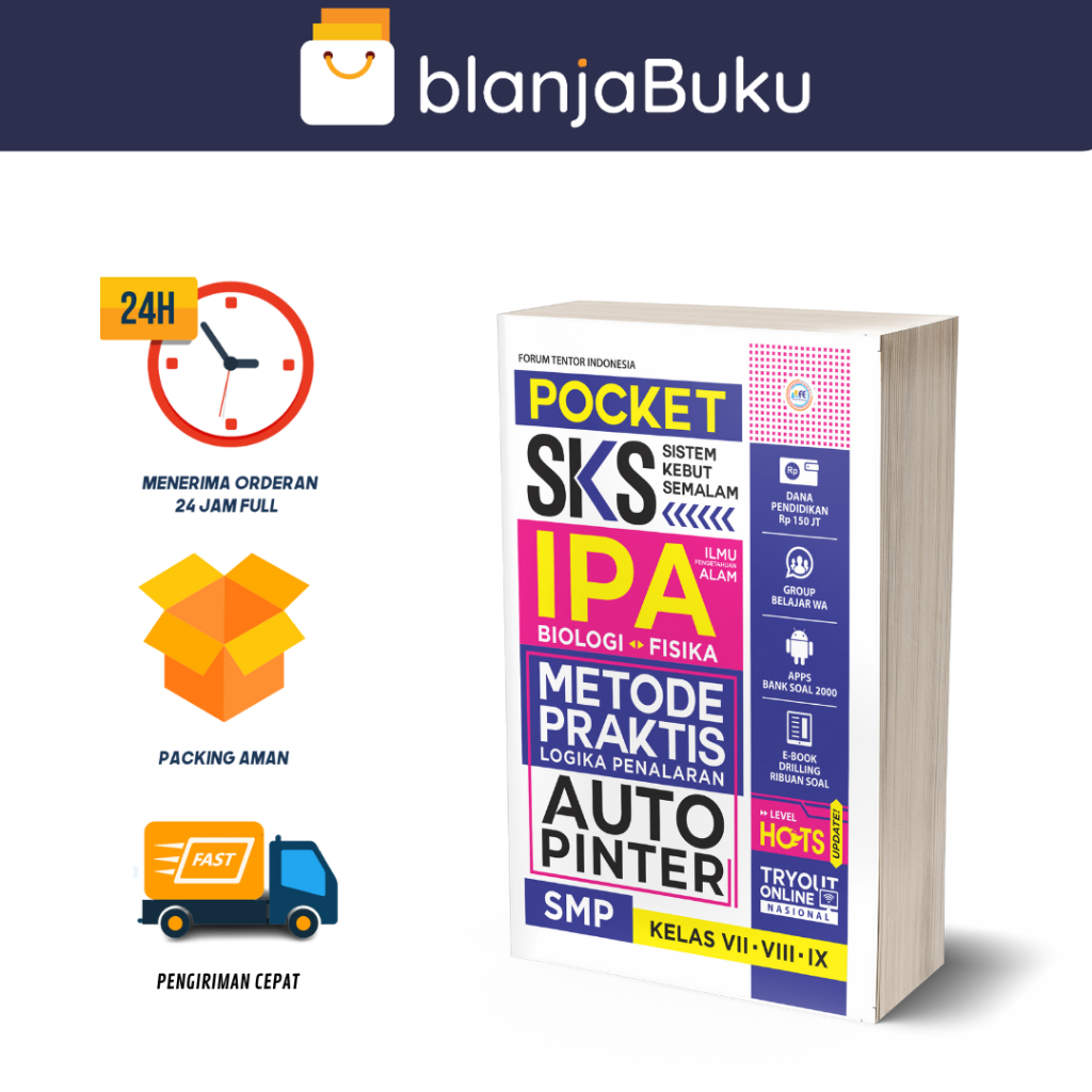Jual Buku Pocket Sks Ipa Smp Metode Praktis Auto Pinter Shopee Indonesia