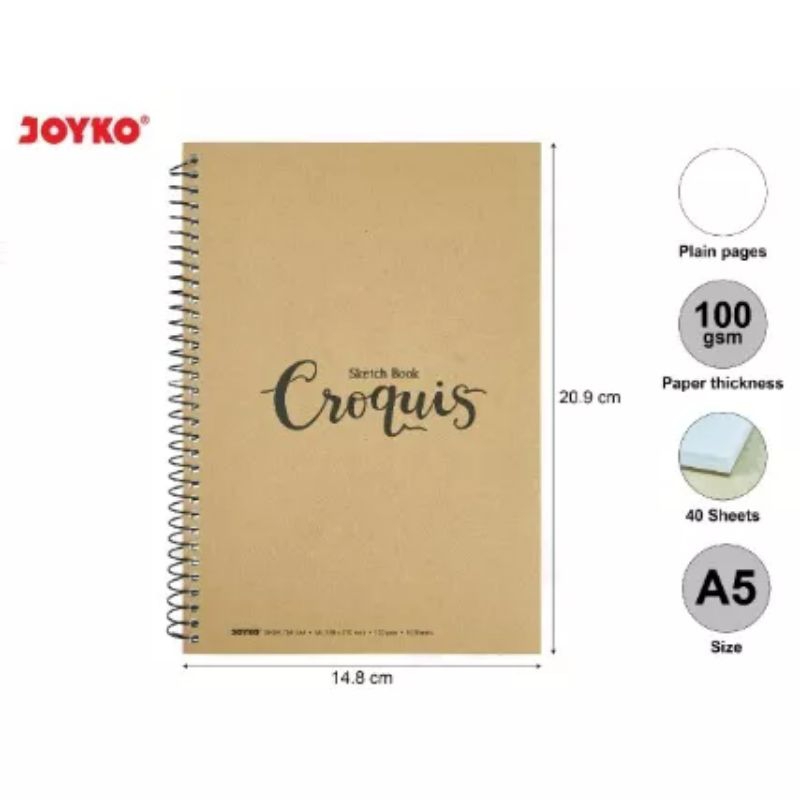 Jual BUKU SKETSA JOYKO A 5 PUTIH HITAM VINTAGE / BUKU MENGGAMBAR