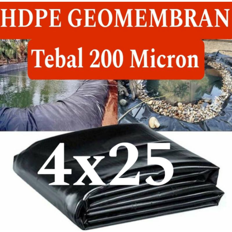 Jual Terpal Tambak Hdpe Geomembran Ukuran 4x25 Meter Tebal 200 Micron ...