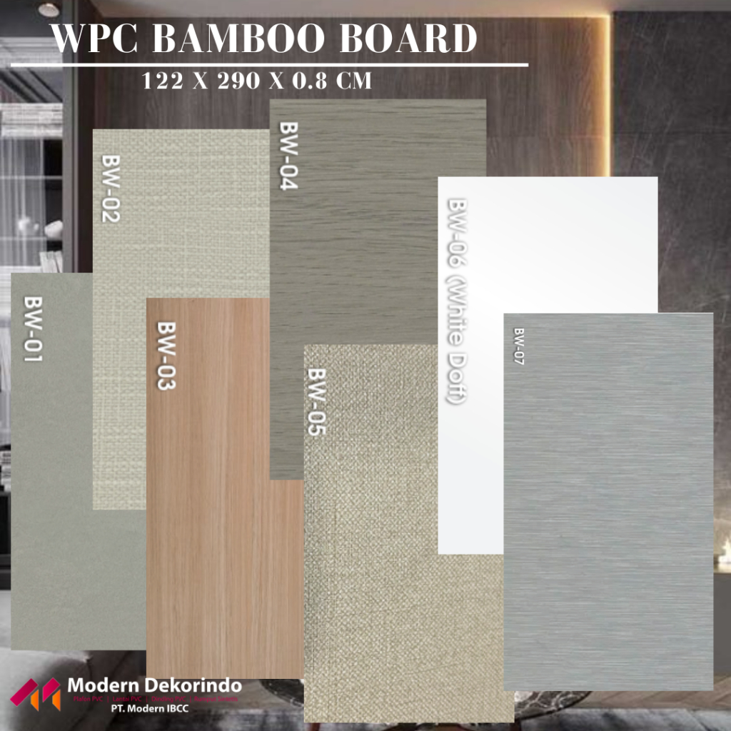 Jual PO WPC bamboo board 122 x 290 x 0.8 cm Panel Dekorasi Dinding ...