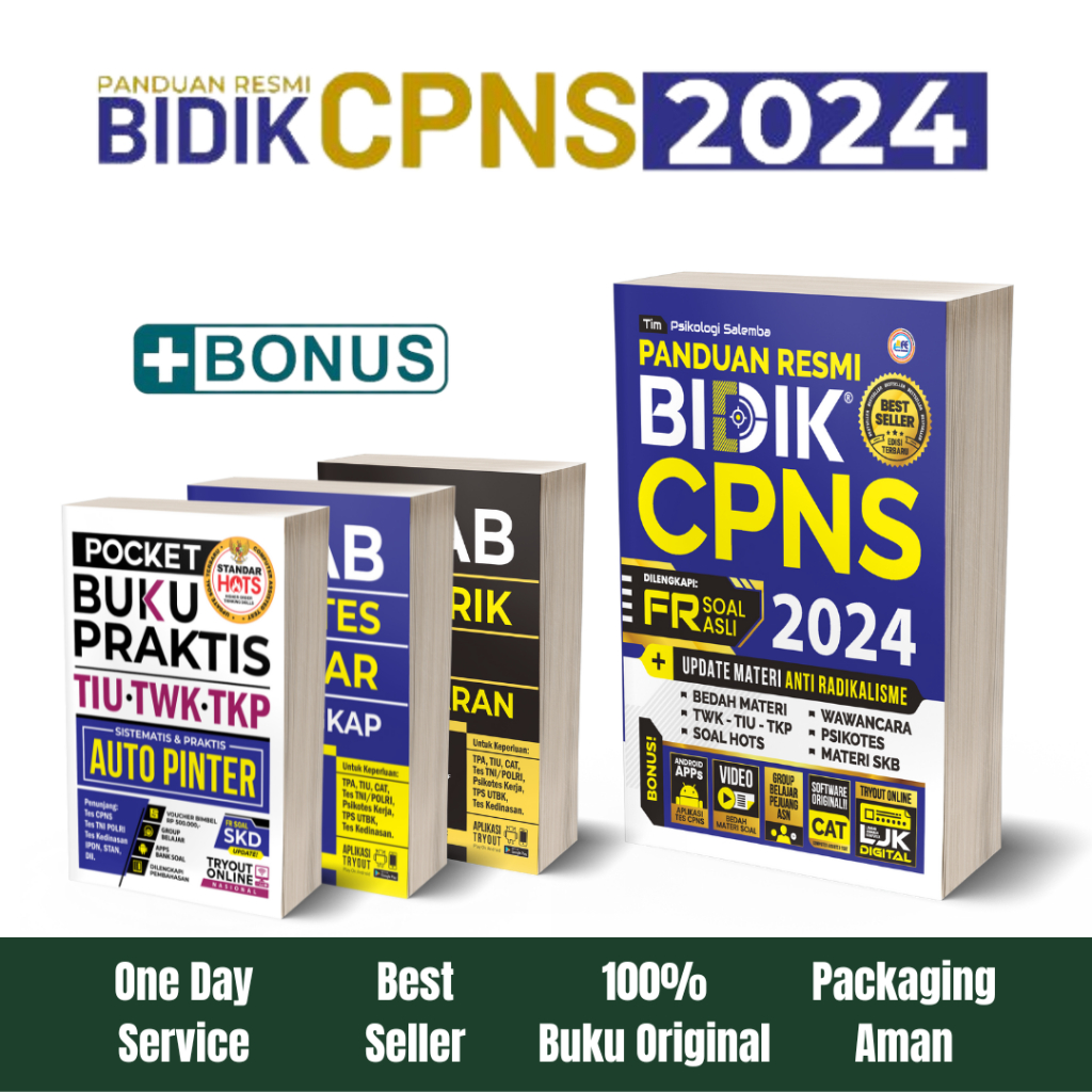 Jual BUKU CPNS BEST SELLER | PANDUAN RESMI BIDIK CPNS 2024 FR SOAL ASLI ...