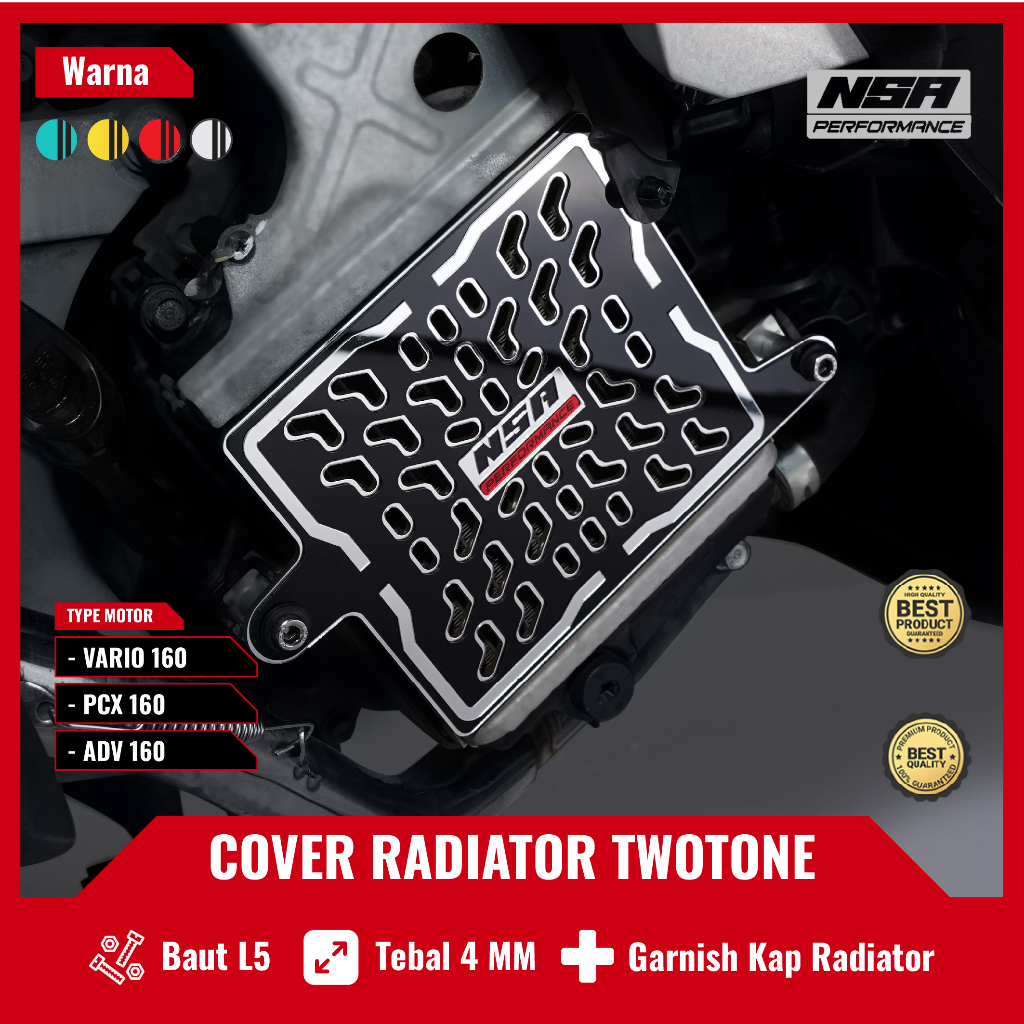 Jual Nsa Cover Radiator Vario Pcx Adv Twotone Black Series Nsa Tutup Radiator Vario