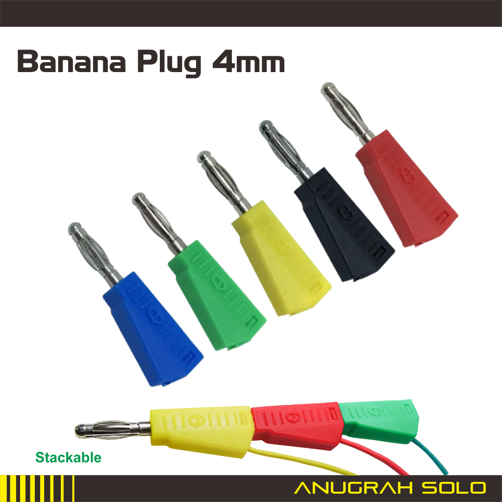Jual Jack Banana 4mm Handle Plastik Kotak Banana Plug 4mm Stackable ...