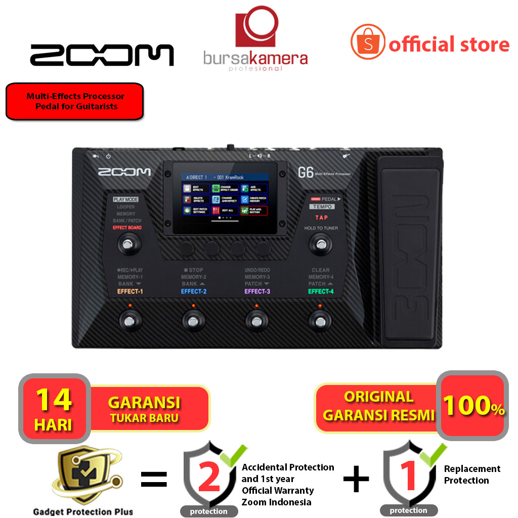Jual Zoom MultiEffects Processor Pedal for Guitarists G6 Shopee