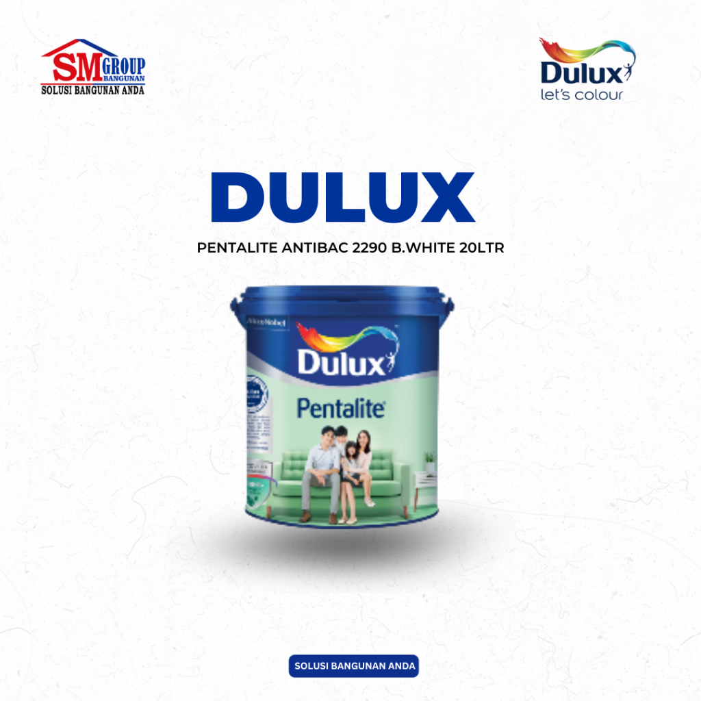 Jual Cat Tembok Dulux Pentalite 2290 Brilliant White 20 Ltr Shopee Indonesia 9485