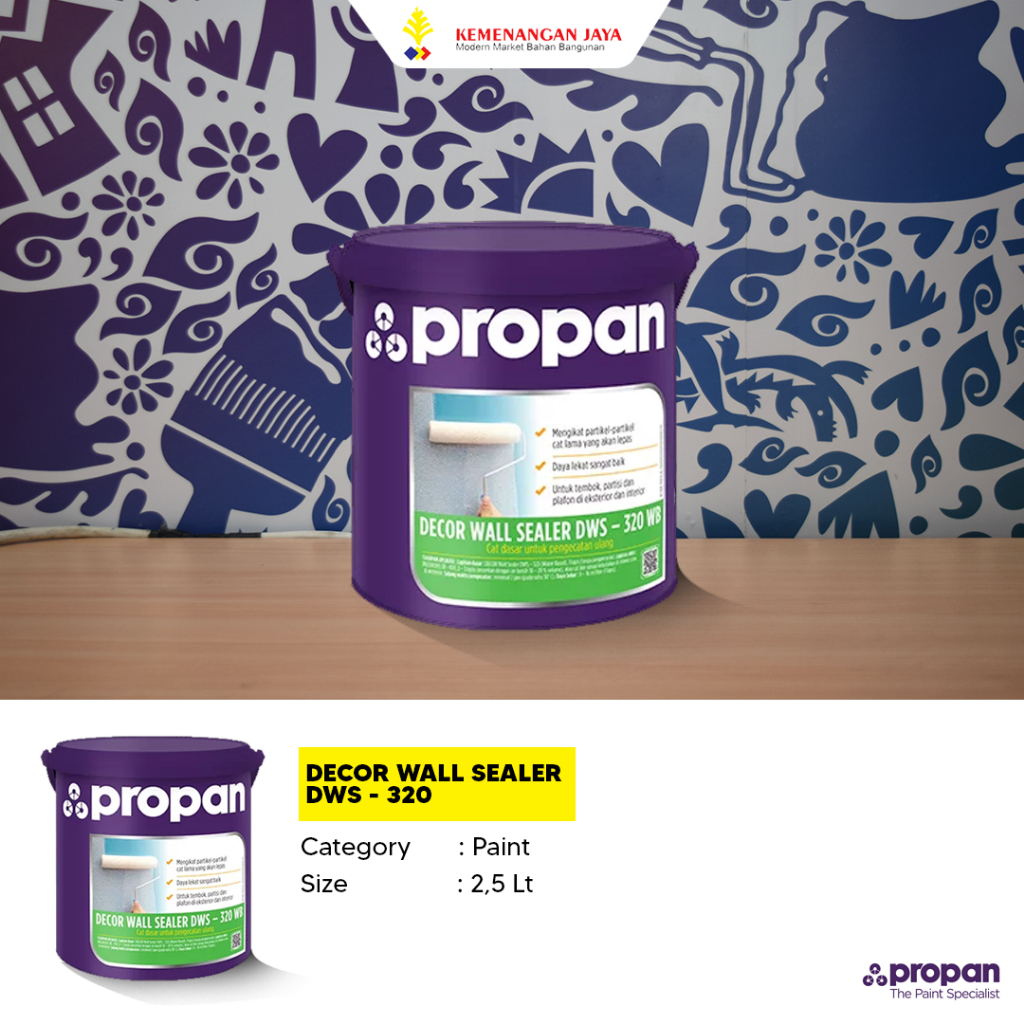 Jual CAT TEMBOK PROPAN / DECOR WALL SEALER DWS 320 / 2,5 L Shopee