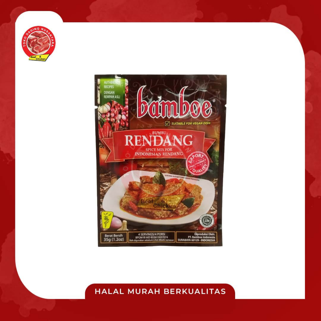 Jual BAMBOE BUMBU RENDANG 35GR | Shopee Indonesia