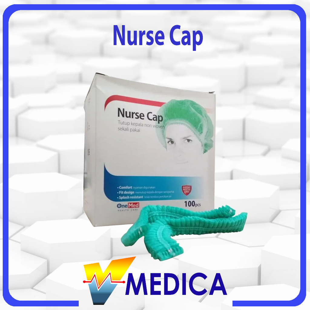 Jual Nurse Cap Topi Perawat Penutup Kepala Non Woven OneMed - Per Pcs ...