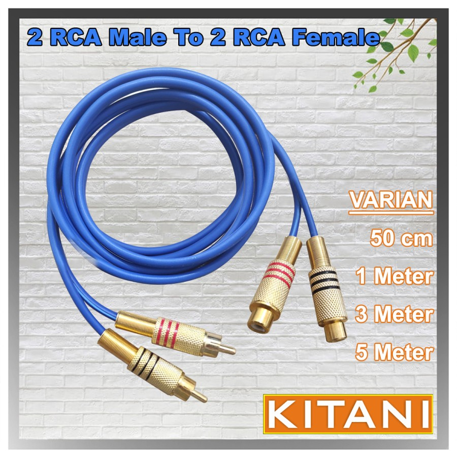 Jual Kabel Extension Audio Rca Male To Rca Female Gold Kitani Shopee Indonesia