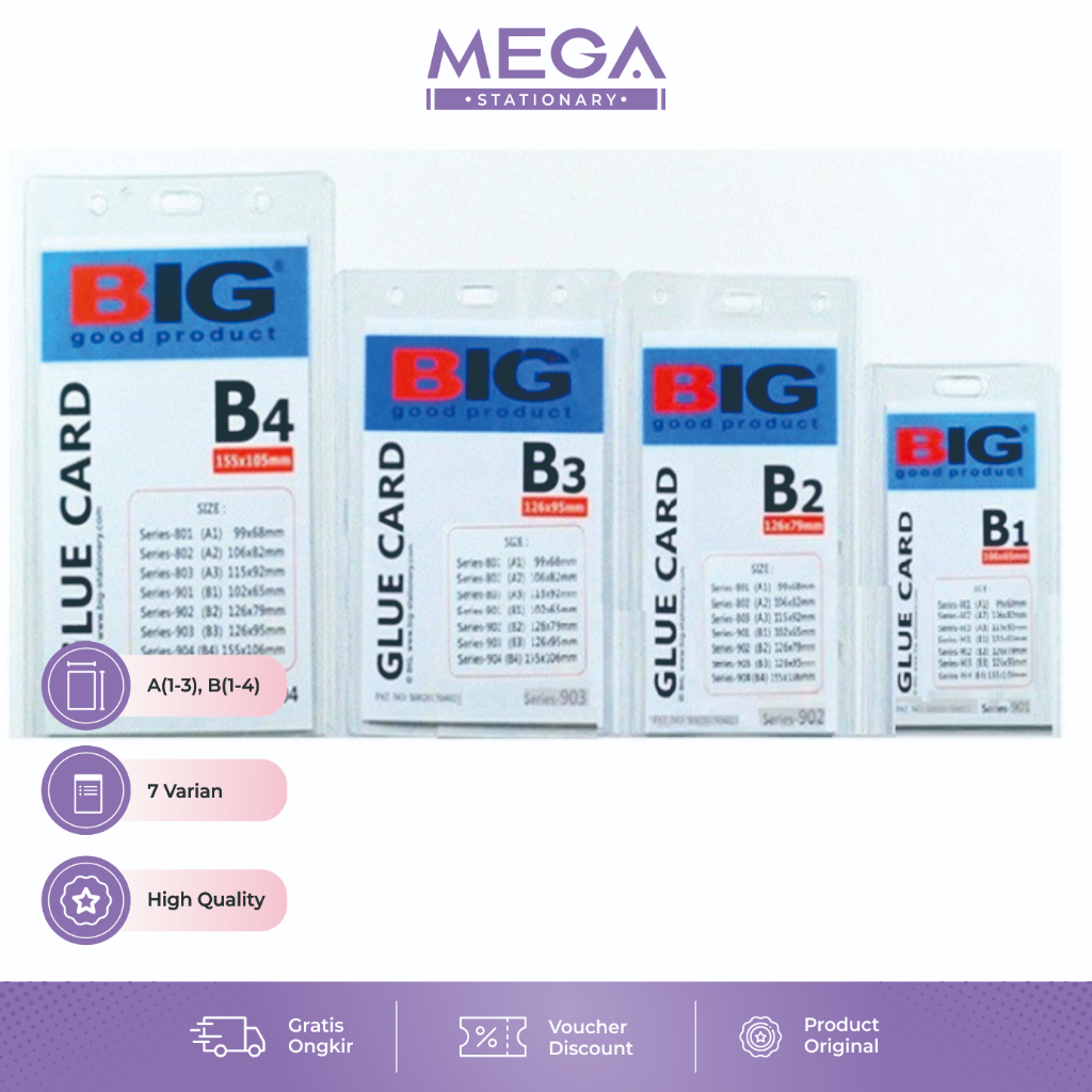 Jual ID Card Mika B1 B2 B3 B4 A1 A2 A3/Name Tag / Glue Card / Card