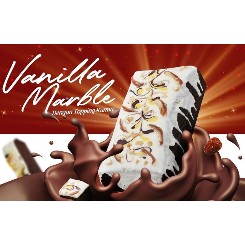 Jual New Produk Vanila Marble Dengan Topping Kurma Amanda Brownies