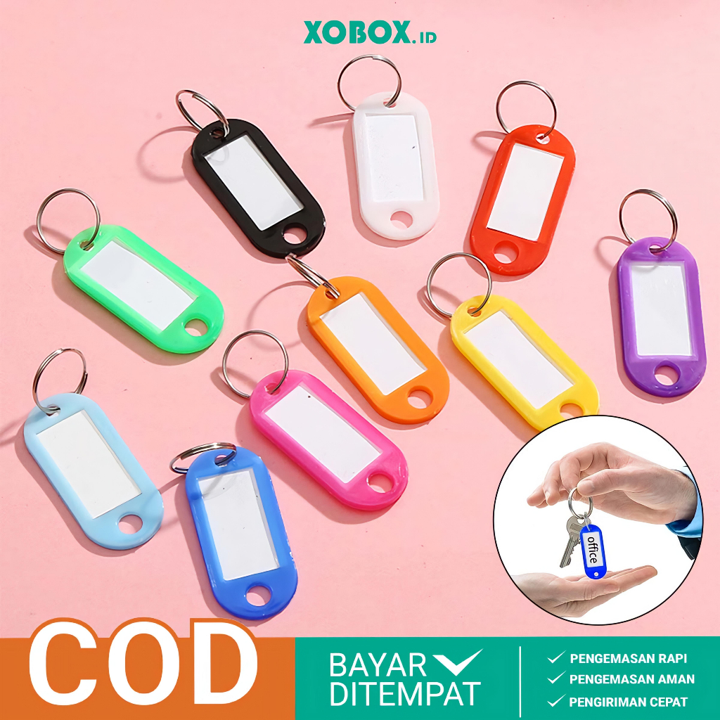 Jual 1Pcs Gantungan Kunci Label Nama Keychan Ring Name Tag Ganci Simple ...