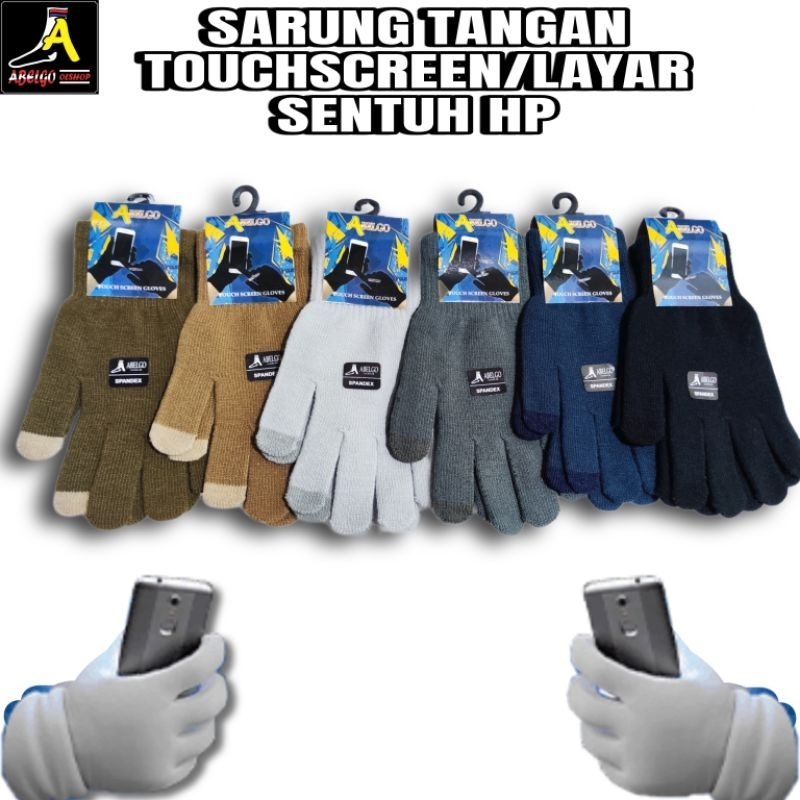 Jual Sarung Tangan Rajut Touchscreen Polos Warna Sarung Tangan Layar