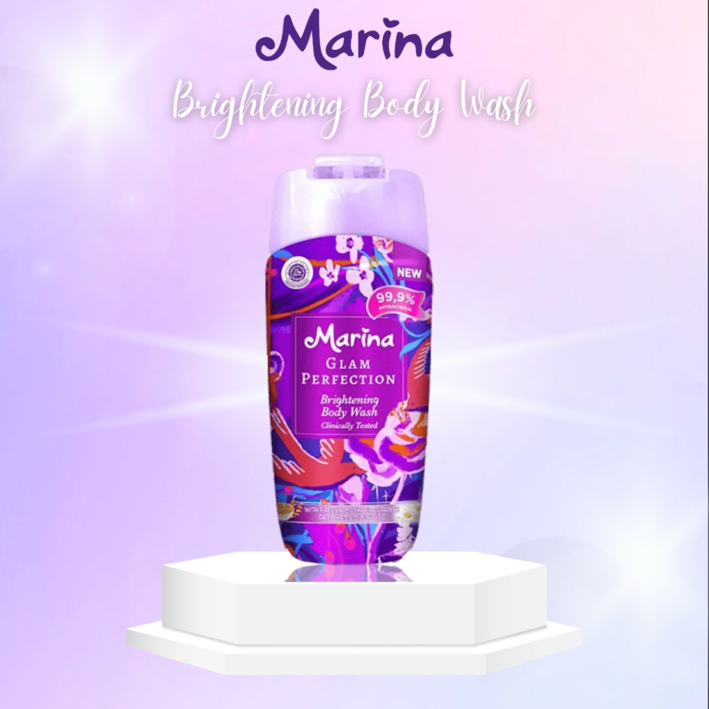 Jual Marina Brightening Body Wash Glam Perfection Bottle Shopee Indonesia