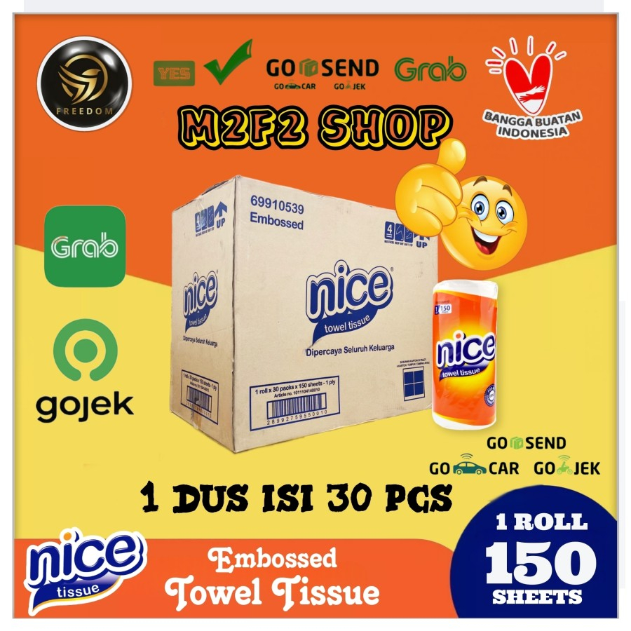 Jual Nice Towel Tissue Tisu Gulung Handuk 1 Roll 150 sheets Kemasan