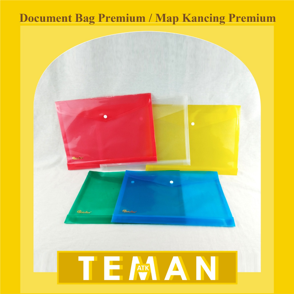 Jual Map Plastik Kancing Document Bag Premium Dataflex Folio Isi