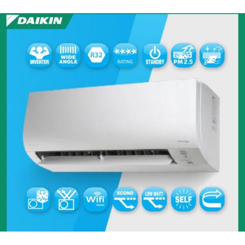 Jual Ac Daikin 1 Pk Inverter Thailand Ftkq25 Shopee Indonesia 8506