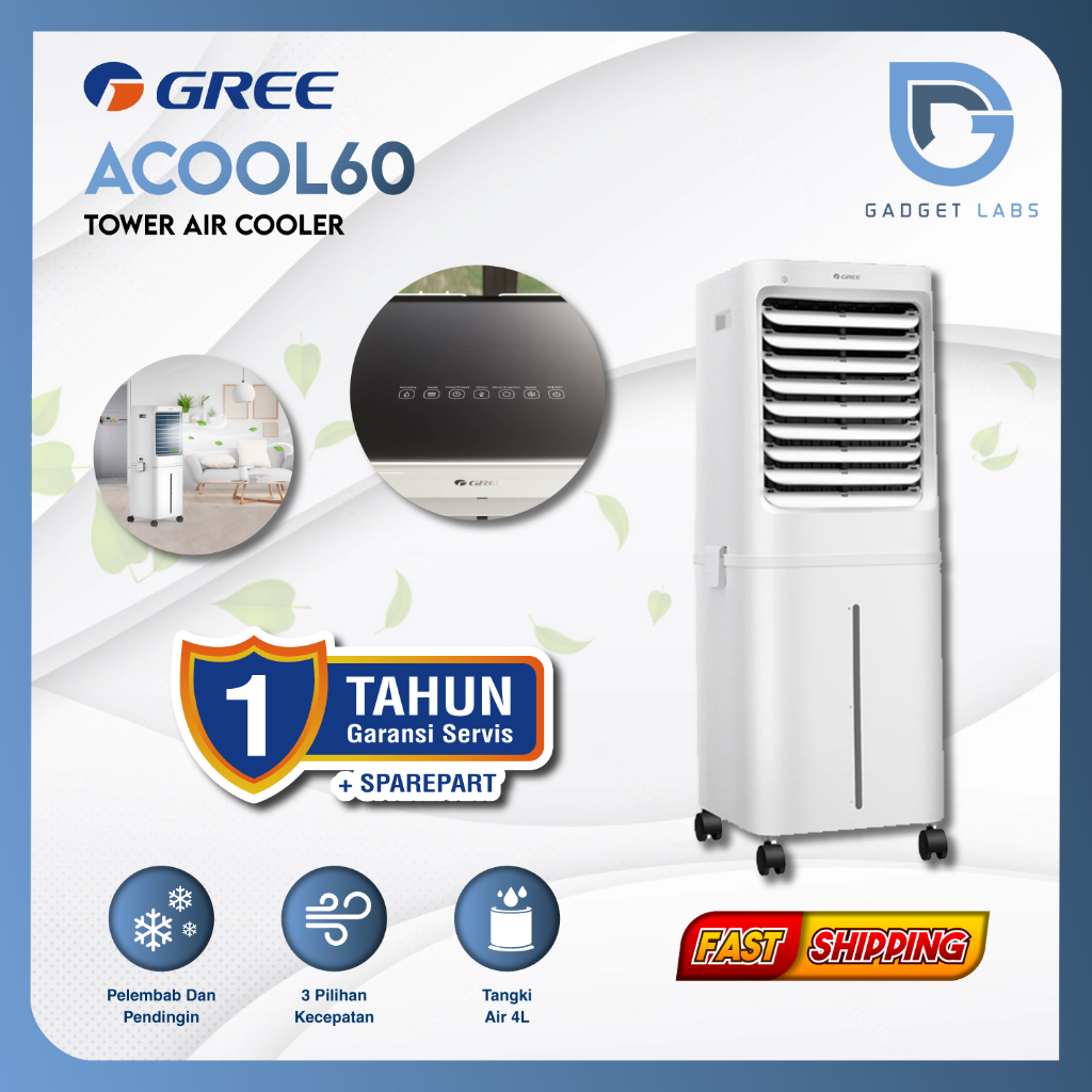 Jual Gree Air Cooler Fan GCA-ACOOL60 Kapasitas 60 Liter - Penyejuk ...