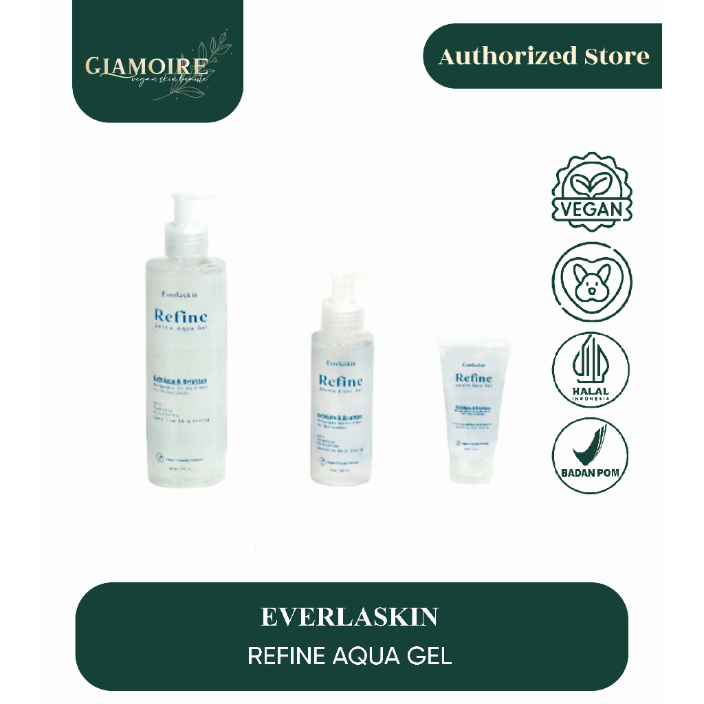 Jual Glamoire EVERLASKIN Refine Gentle Aqua Exfoliate Gel/ Face and
