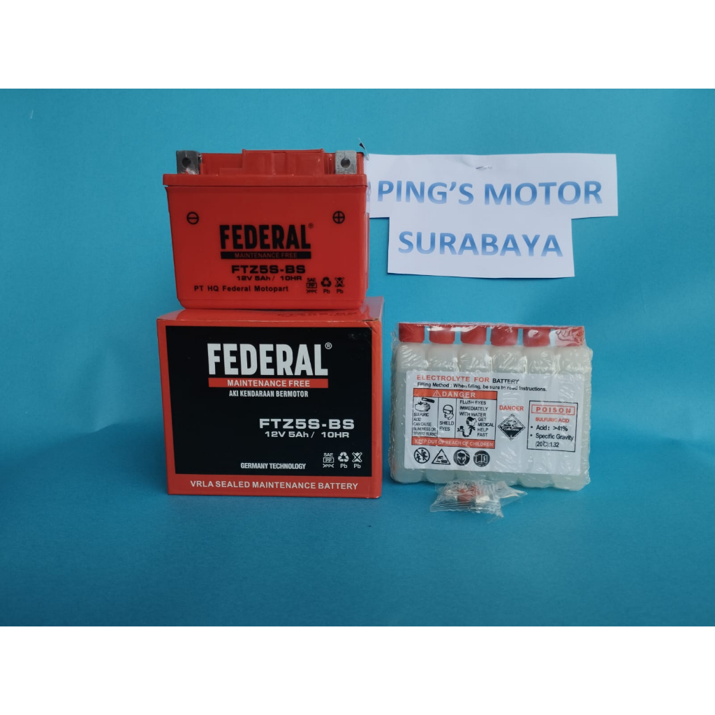 Jual AKI FTZ5S-BS SEMI KERING (AFE) | Shopee Indonesia