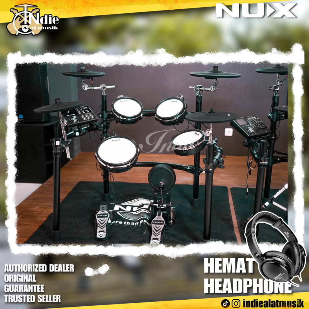 Jual Drum Elektrik NUX set DM7X DM 7X FREE Headphone Shopee Indonesia