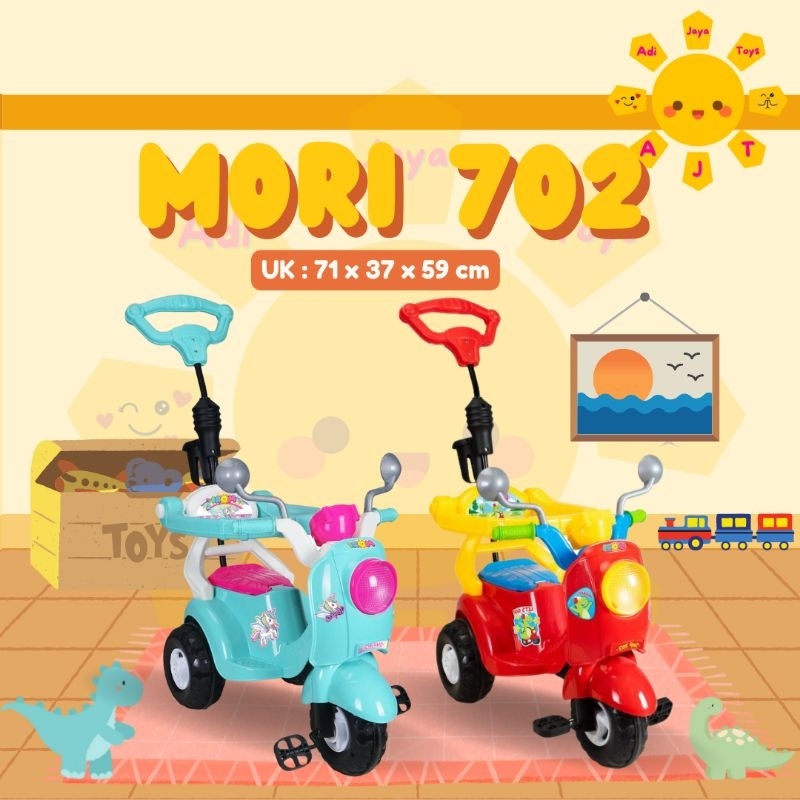 Jual sepeda anak dorongan besi shp mori 702 scooter 609 skuter anak ...
