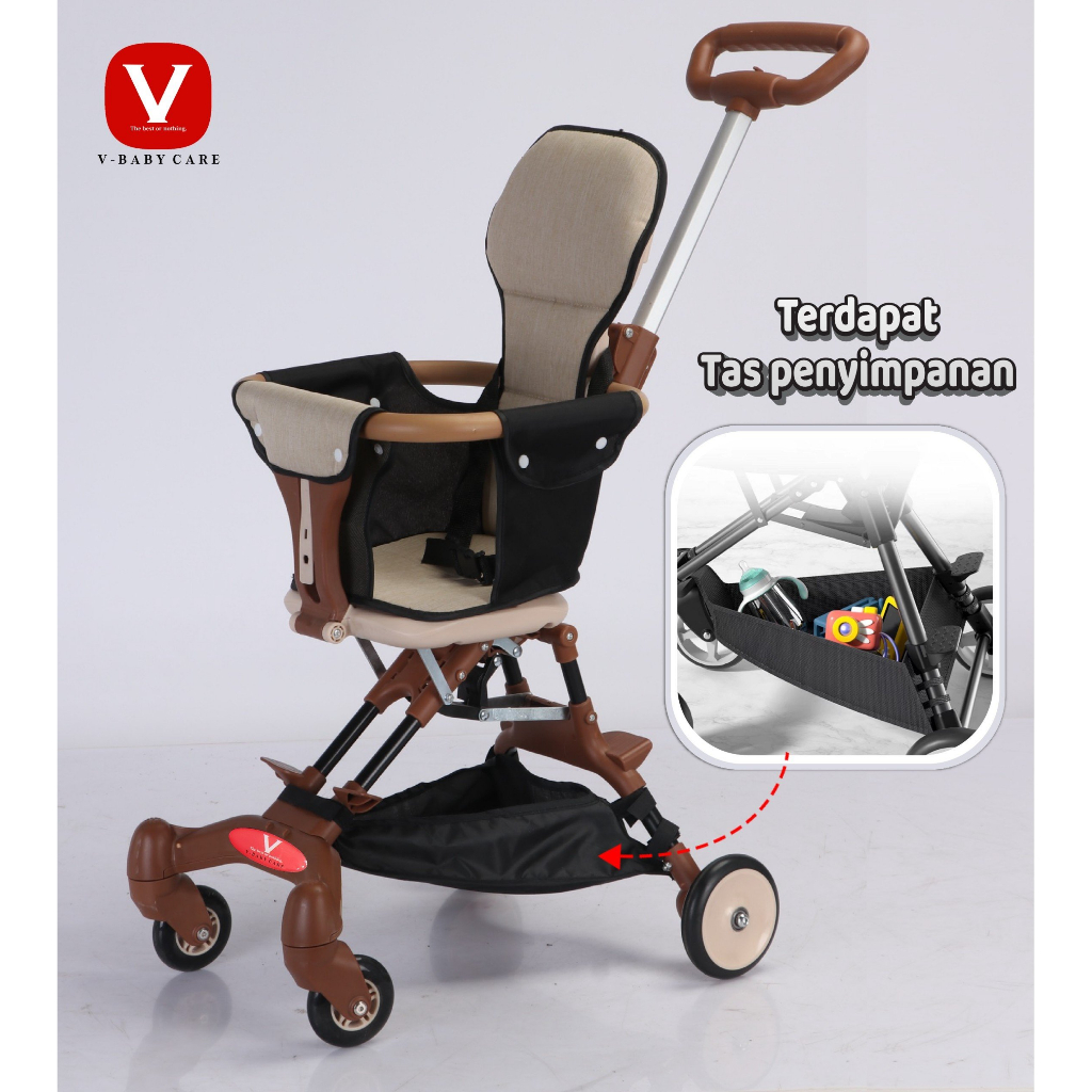 Jual V BABYCARE Stroller Baby Kereta Dorong Balita Lipat Magic Stroller Baby 2 Way Travel VBABY Q1 Sepeda motor dapat dibawa Shopee Indonesia