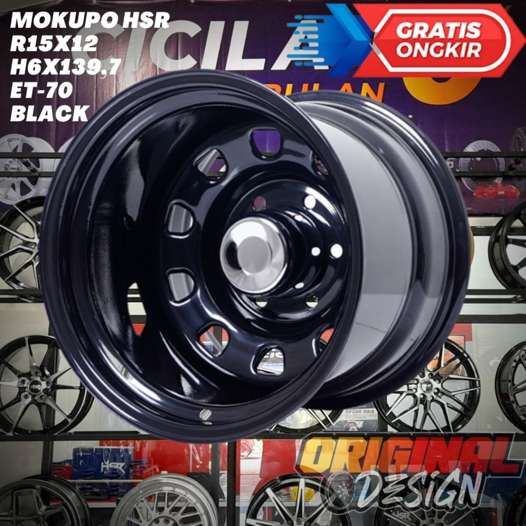 Jual Velg Mobil Ring 15 HSR MOKUPO R15 Lebar 12 inch Lobang 6 ET-70 ...