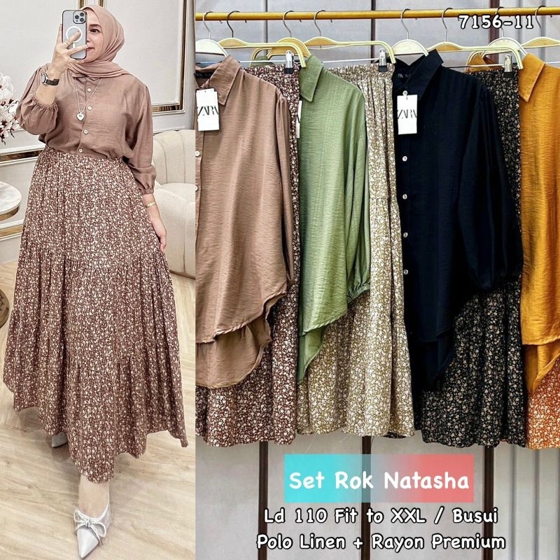 Jual SET ROK NATASHA SETELAN ROK RAYON PREMIUM TERBARU TERMURAH ...