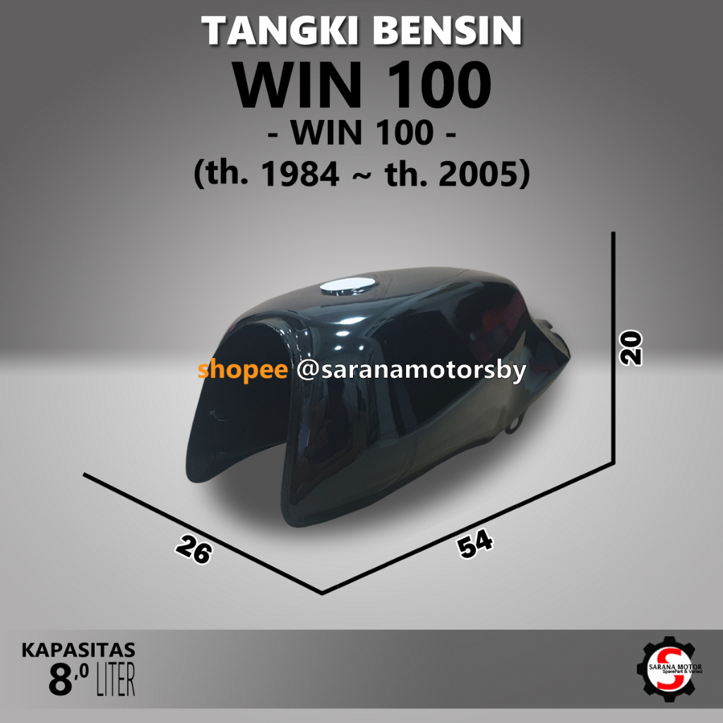 Jual Tangki Tengki Bensin Fuel Tank Honda Win 100 New Hitam Tebal