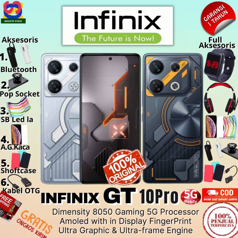 Jual Hp Baru Infinix Gt 10 Pro 8256gb Ram Upto 16gb Dimensity 8050 5g Processor Garansi Resmi 7964