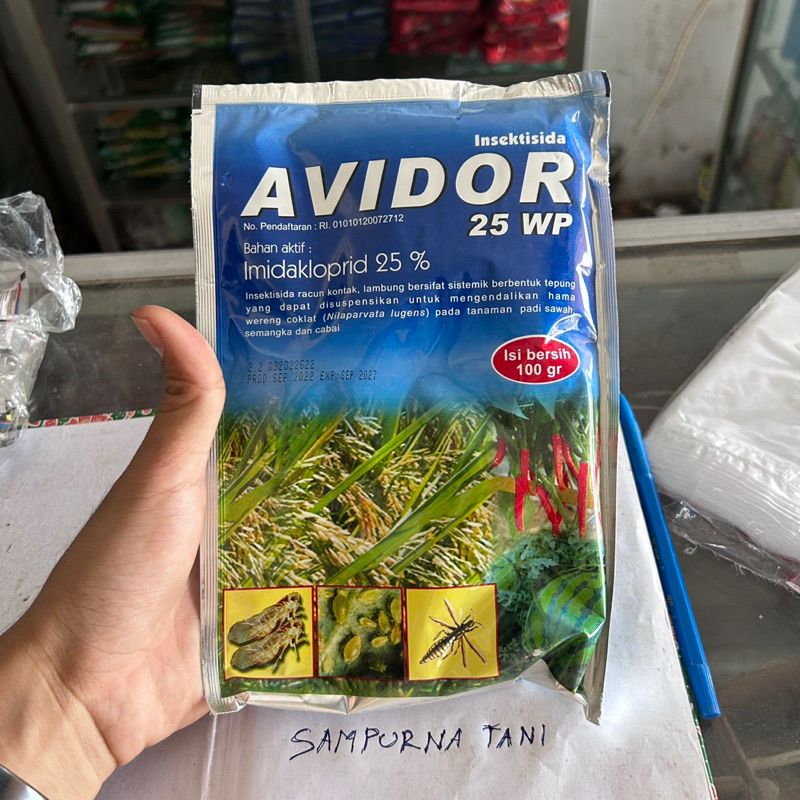 Jual Avidor 25 WP insektisida 100 gram pak tani | Shopee Indonesia