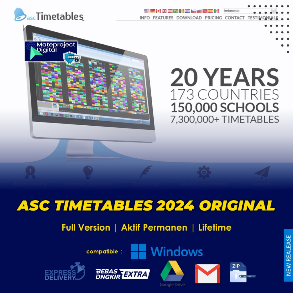 Jual aSc TimeTables 2025 / ASC TimeTable 2025 original Lisensi lifetime