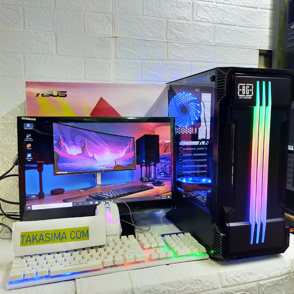 Jual pc gaming core i5 ram 8gb vga 4 gb ssd 128 hdd 500gb led 22in ...