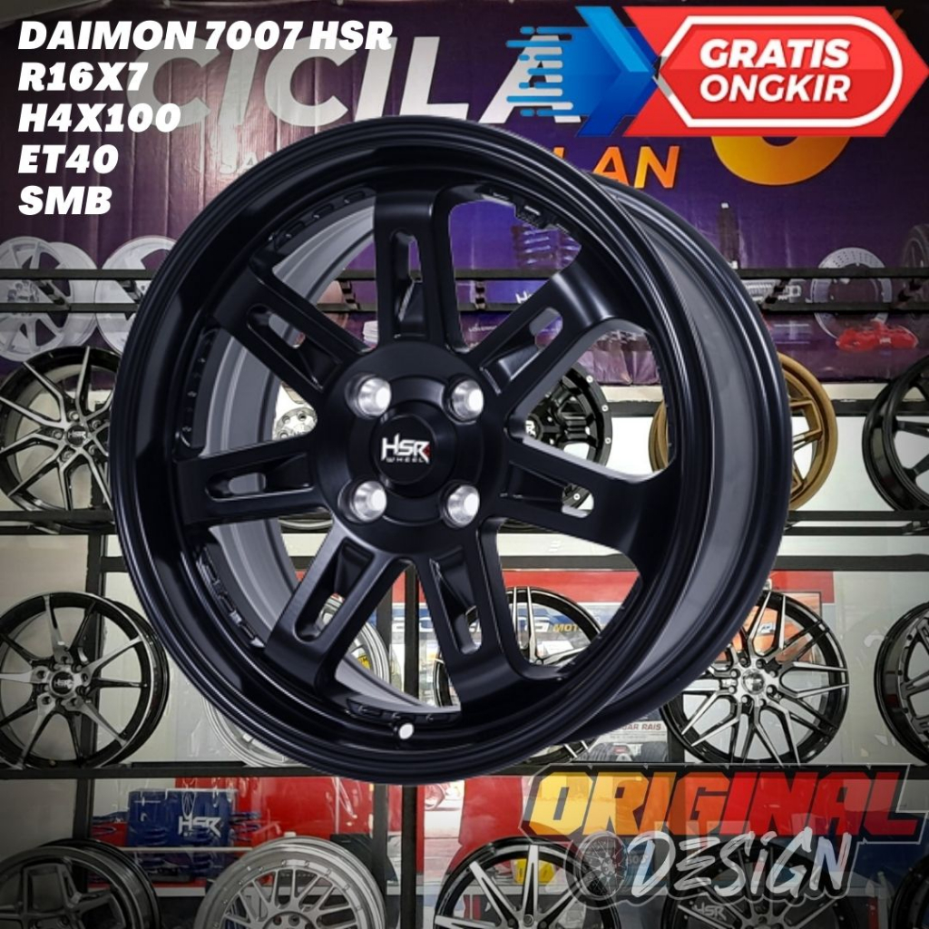 Jual Velg Mobil Racing Ring 16 HSR DAIMON R16 JAZZ , SWIFT , FIESTA ...