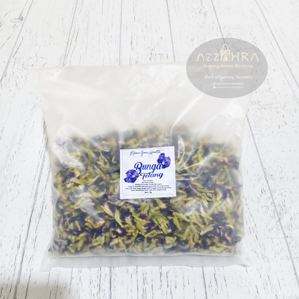 Jual Teh Bunga Telang Kering Organik Kg Butterfly Pea Tea Bunga Telang Kering Herbal Mini