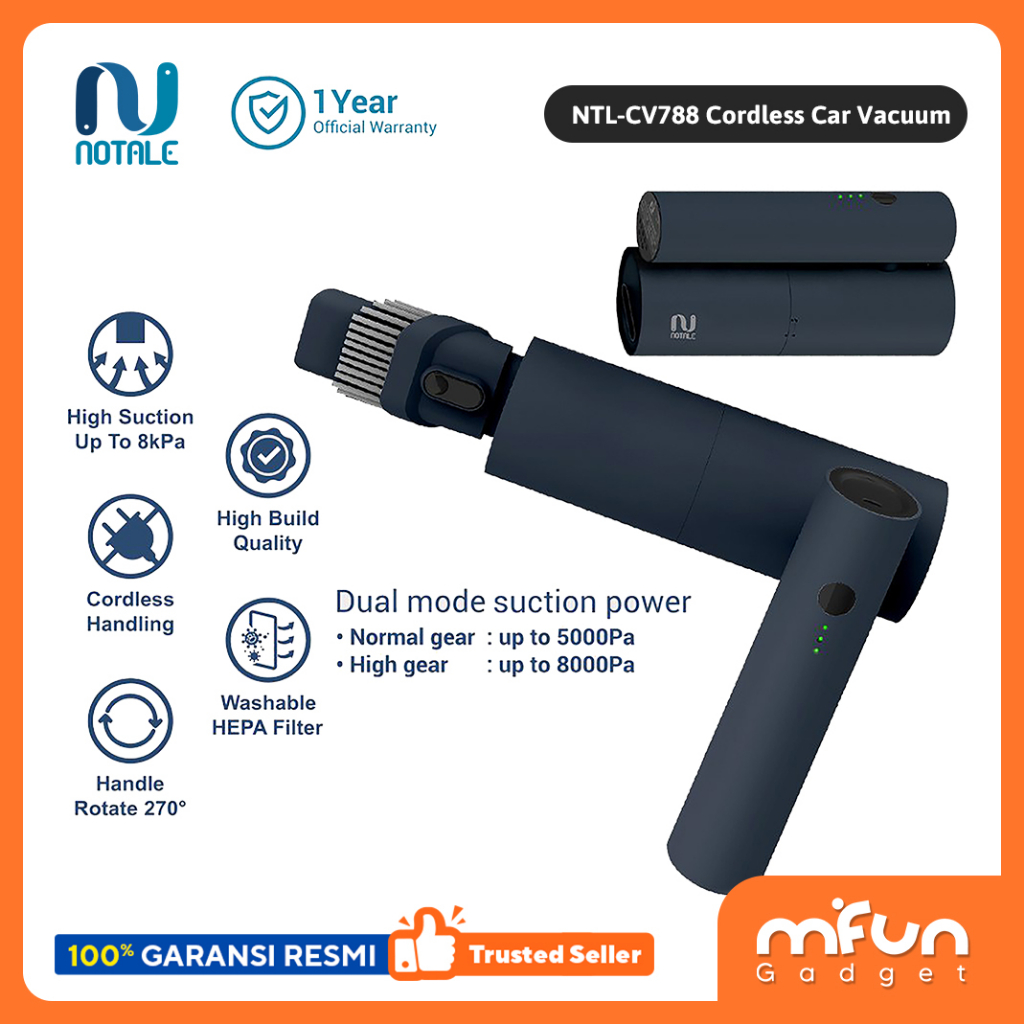 Jual Notale Vacuum Cleaner Portable Car Penyedot Debu Mobil Cordless